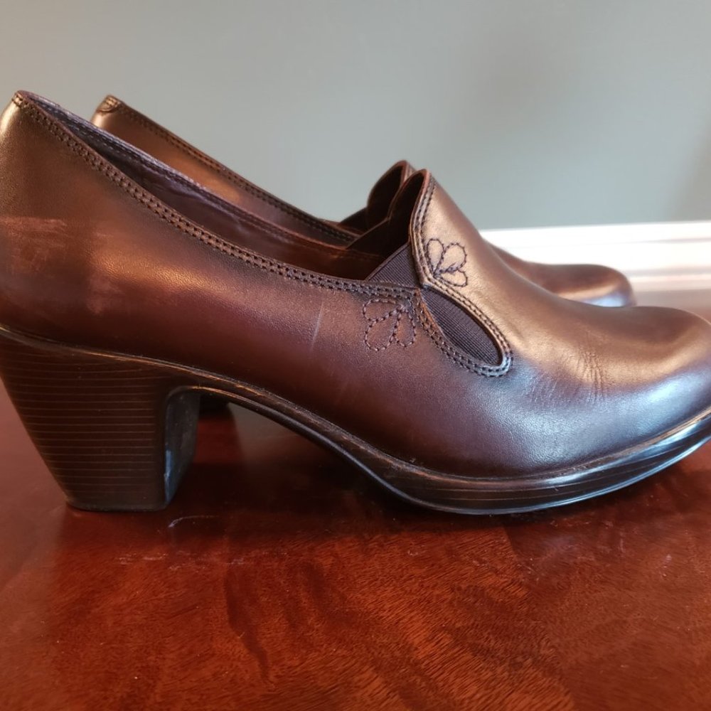 Dansko Brown Leather Slip-Ons